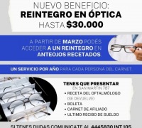 Nuevo Beneficio: Reintegro en �ptica